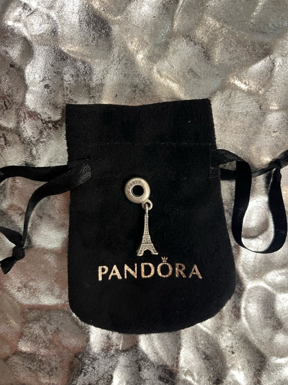 Pandora Eiffel Tower Dangle Charm - Silver Authentic